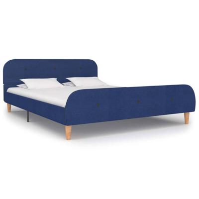 Bedframe stof blauw 140x200 cm
