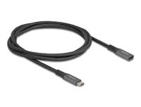 Delock USB-C-kabel USB-C stekker, USB-C stekker 1.00 m Zwart 80022 - thumbnail