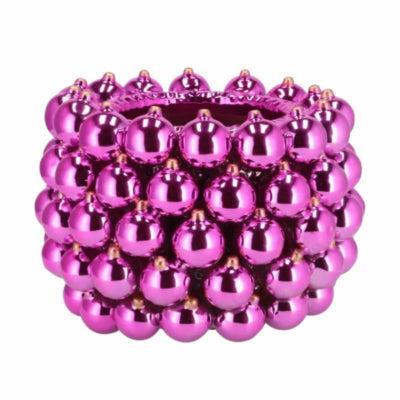 Daan Kromhout Bloempot christmasball fuchsia 15 cm | 2 stuks