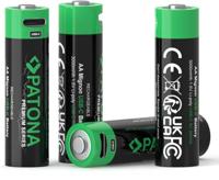 4 x AA oplaadbare batterijen, USB-C aansluiting - 1,5V - 2000mAh - thumbnail