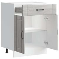 Keuken onderkast Lucca bewerkt hout grijs sonoma eikenkleur - thumbnail