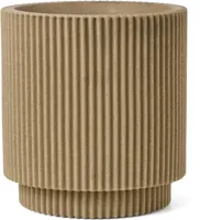 Capi nature groove nl cilinder vaas 36x38 cm beige - thumbnail