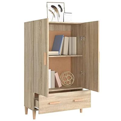 Hoge kast 70x31x115 cm bewerkt hout sonoma eikenkleurig