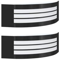 Buitenwandlampen 2 pcs Zwart 32 x 10 x 10 cm Roestvrij staal - thumbnail