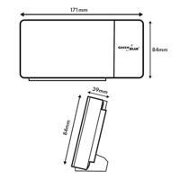 Digitale LED-wekkerradio met GreenBlue-projector, FM-radio, alarm, 12/24-uursklok, voeding USB 5V DC + CR2032, GB172 - thumbnail