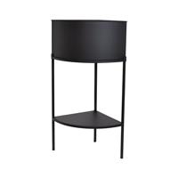 LOFT42 Flora hoek plantenbak - Metaal - Zwart - thumbnail