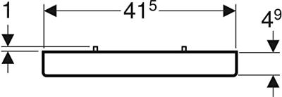 Geberit iCon Handdoekhouder 42,4x6,5x1,9 cm Chroom