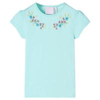 VidaXL Kindershirt 128 lichtzeeblauw - thumbnail