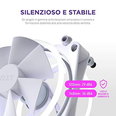 NZXT F140 RGB DUO - 140mm RGB Fan - Twin - White