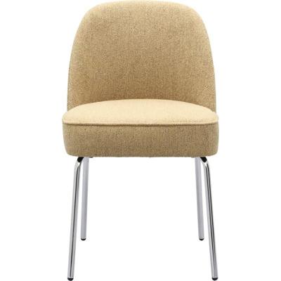 Eetkamerstoel Vogue Gear Camel met chromen poten Eetkamerstoel Vogue Gear Camel met chromen poten