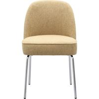 Eetkamerstoel Vogue Gear Camel met chromen poten - thumbnail