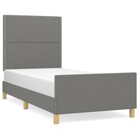 Bedframe zonder matras 90x190 cm stof donkergrijs - thumbnail
