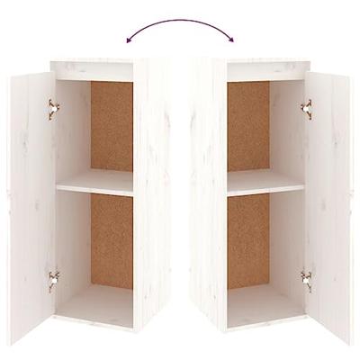 Wandkasten 2 st 30x30x80 cm massief grenenhout wit Wandkasten 2 st 30x30x80 cm massief grenenhout wit