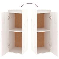 Wandkasten 2 st 30x30x80 cm massief grenenhout wit - thumbnail