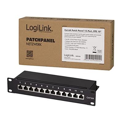 LogiLink NP0052B 12 poorten Patchpaneel 254 mm (10) CAT 6A 1 HE