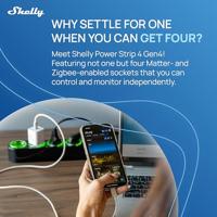 Shelly Power Strip 4 Gen4 Stopcontact Zwart - thumbnail