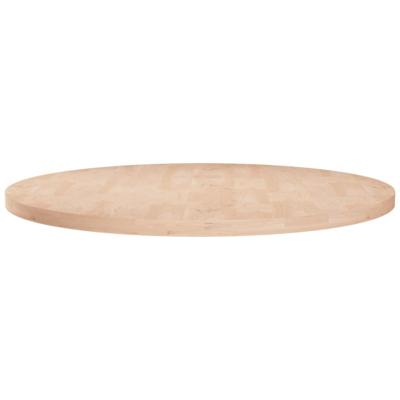 Tafelblad rond 70x2,5 cm onbehandeld massief eikenhout
