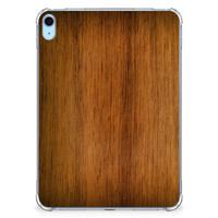 iPad (2022) 10.9 Silicone Tablet Hoes Donker Hout - thumbnail
