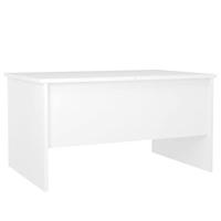 Salontafel 80x50x42,5 cm bewerkt hout wit - thumbnail