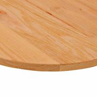 Tafelblad 120x60x2 cm ovaal massief eikenhout lichtbruin - thumbnail