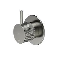 Inbouw Stopkraan Hotbath Cobber X Warm Geborsteld Nikkel (excl. inbouwdeel) - thumbnail