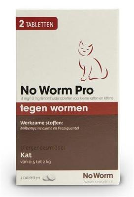 No Worm Pro Kleine Kat & Kitten 4 tabletten