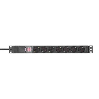 Adam Hall 87471 X7 19 inch 7-weg stroomverdeler met schakelaar Adam Hall 87471 X7 19 inch 7-weg stroomverdeler met schakelaar