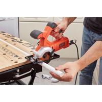 BLACK+DECKER BES510 400W 85mm Mini Cirkelzaag | 1x HEX key | 1x HSS Metaal zaagblad | 1x Hout zaagblad | Langsgeleider - BES510-QS - thumbnail