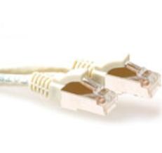 ACT IB3652 LSZH SFTP CAT6A Patchkabel Ivoor - 25 cm