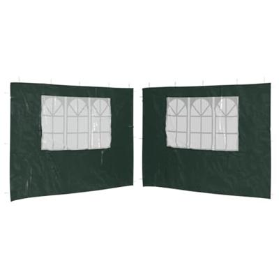 VidaXL Tentwanden met raam pe groen 2 st