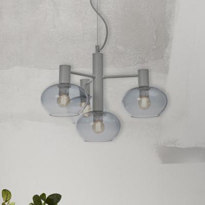 its about RoMi Hanglamp 'Bologna' 4-lamps, kleur Lichtgrijs