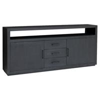 Livingfurn Dressoir 'Jaxx' Mangohout, 180cm, kleur Zwart - thumbnail
