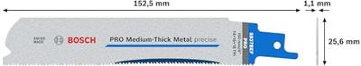Bosch Accessories 2608658991 PRO medium-thick Metal precise S937BEF blad, 1,1 x 25 x 150 mm, 5-delig 5 stuk(s) Bosch Accessories 2608658991 PRO medium-thick Metal precise S937BEF blad, 1,1 x 25 x 150 mm, 5-delig 5 stuk(s)