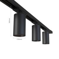 Tracklight 4-Lichts Plafondlamp Zwart - thumbnail