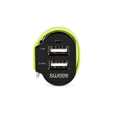 Autolader 3-Uitgangen 6 A 2x USB / Micro-USB Zwart/Groen Autolader 3-Uitgangen 6 A 2x USB / Micro-USB Zwart/Groen