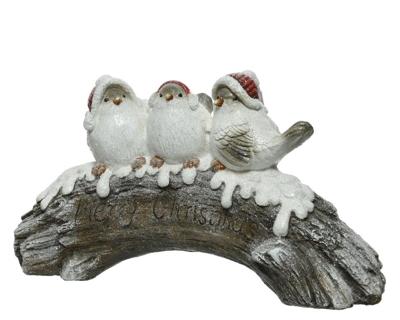 Vogel polymagnesium l54b17h29 cm bruin kerst Decoris - Decoris