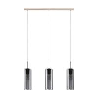 Eglo Eetkamer hanglampSelvino 3-lichts RVS met smoke glas - 98695 - thumbnail