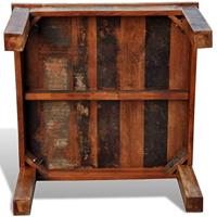 Salontafel vierkant gerecycled hout - thumbnail