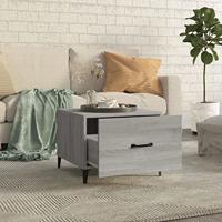 Salontafels 2 st met metalen poten 50x50x40 cm grijs sonoma - thumbnail