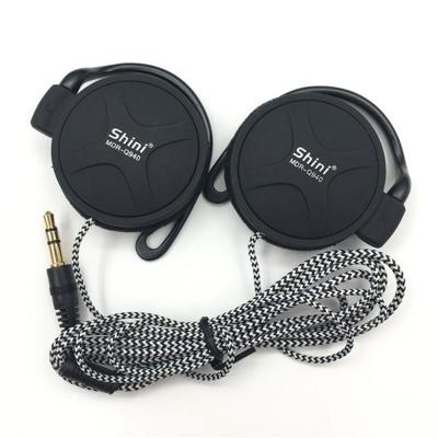 Shini Q940 3.5 mm Super Bass EarHook oortelefoon voor MP3-speler computer mobiel (zwart geen MIC)