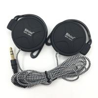Shini Q940 3.5 mm Super Bass EarHook oortelefoon voor MP3-speler computer mobiel (zwart geen MIC) - thumbnail