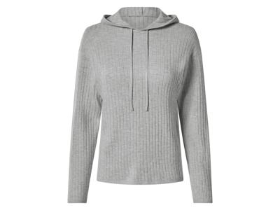 esmara Gebreide dames hoodie (Grijs, L (44-46))