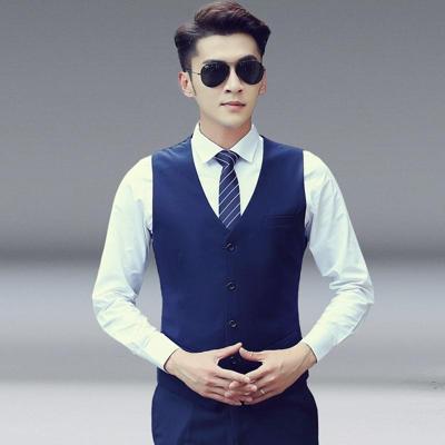 Mannen vest slank Koreaans werkkleren pak vest groomsmen professionele slijtage mannen vest maat: XL (marineblauw) Mannen vest slank Koreaans werkkleren pak vest groomsmen professionele slijtage mannen vest maat: XL (marineblauw)