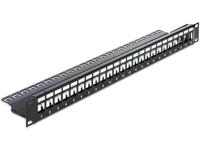 Delock 43277 24 poorten Netwerkpatchpaneel 483 mm (19) Zonder connectoren 1 HE Zwart Niet ingericht - thumbnail