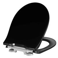 Pressalit Projecta solid pro polygiene closetzitting met deksel softclose zwart 1004111-dg4925 - thumbnail