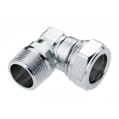 Bonfix knelkoppeling - knie - buitendraad - 3/4 x 22mm - Vertint Messing