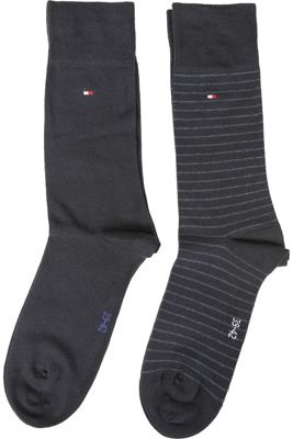 Tommy Hilfiger Men Small Stripe Sock Dark Navy 2-Pack-39/42