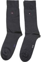 Tommy Hilfiger Men Small Stripe Sock Dark Navy 2-Pack-39/42 - thumbnail