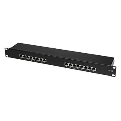LogiLink NP0057 16 poorten Patchpaneel 483 mm (19) CAT 6 1 HE Meerdere kleuren