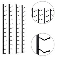 Wijnrekken wandmontage voor 12 flessen 2 st ijzer zwart - thumbnail